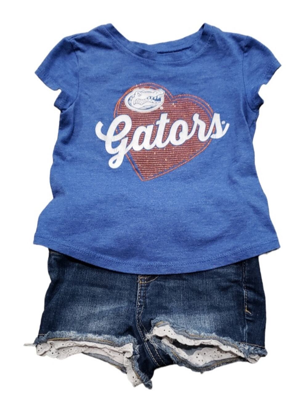 National Collegian Cat & Jack Florida Gators Short Sleeved Shirt Short Set